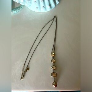 Bronze touchstone Crystal necklace